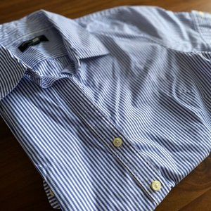 Short-Sleeved Button Down Blouse